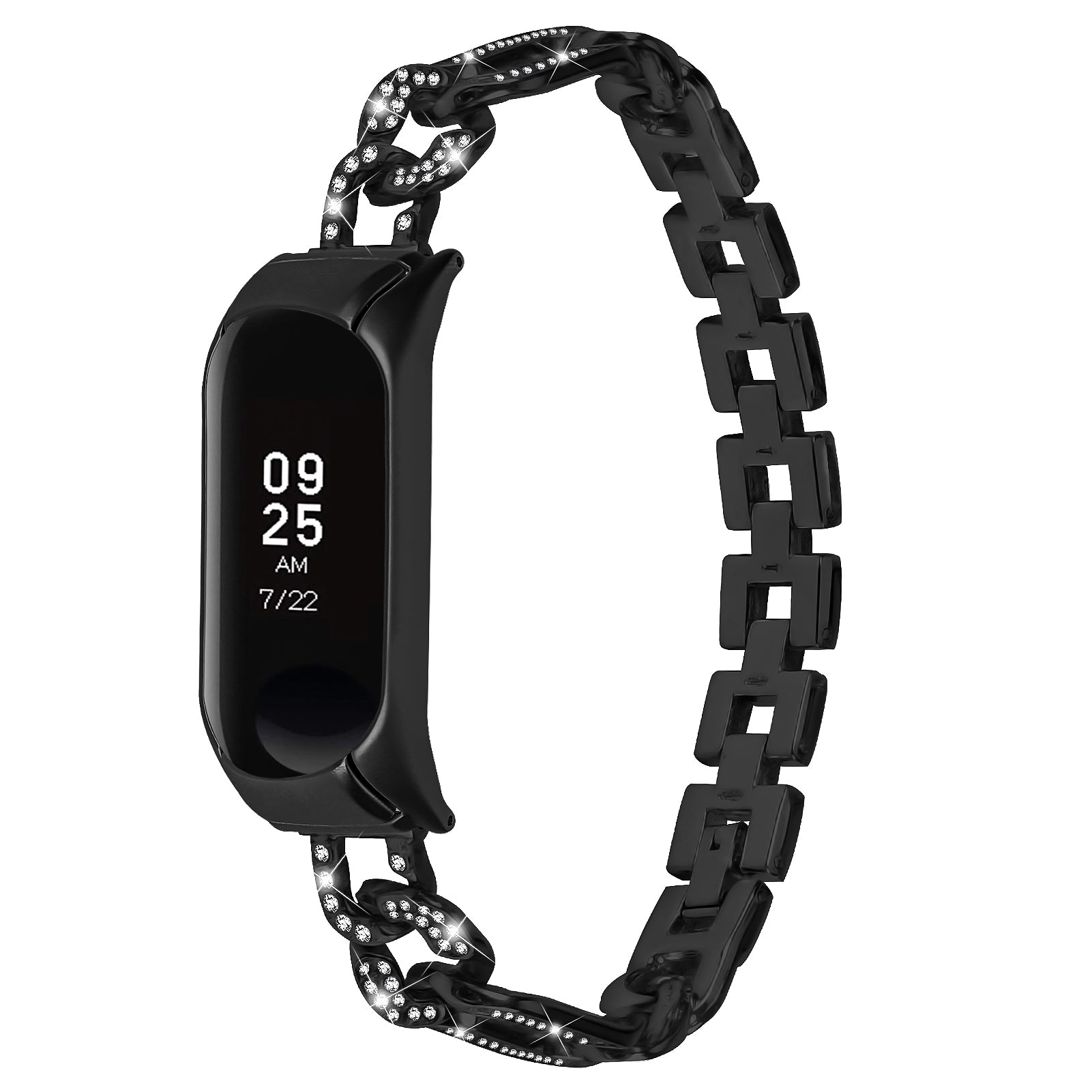 For Xiaomi Smart Band 8 Rhinestone Decor Metal Watch Strap Replacement Smartwatch Band For Xiaomi Smart Band 8 Rhinestone Decor Metal Watch Strap Replacement Smartwatch Band